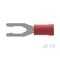 Te Connectivity Fork Terminal, #6 Stud Size, 16 AWG, 300 V, Nylon Insulated, Red 52409-2 - alternate 2